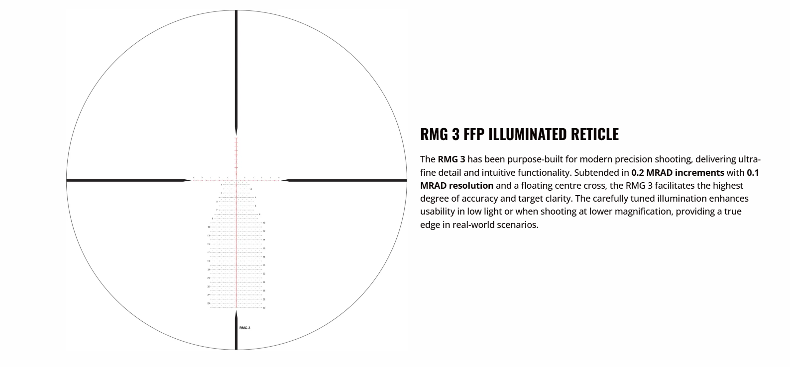 ZEROTECH lunette Trace Advanced 5-30x56ED RMG 3 MRAD IL