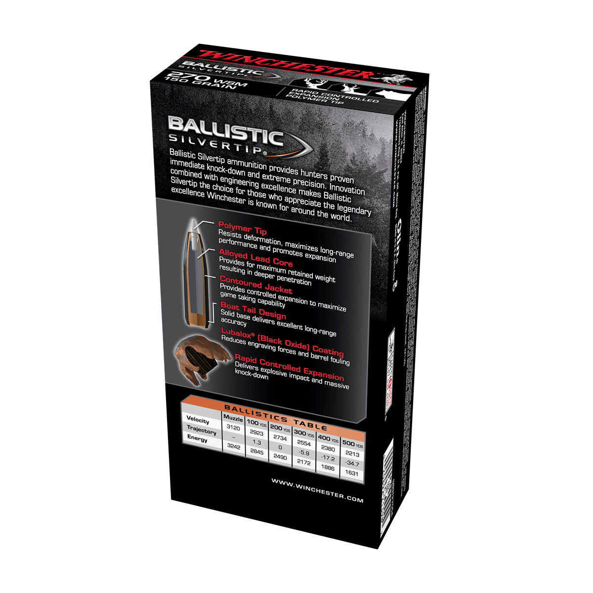 Winchester 270 wsm ballistic silvertip 150gr