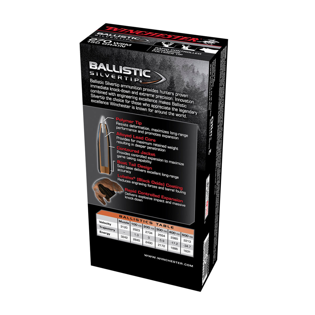 Winchester 270 wsm ballistic silvertip 150gr