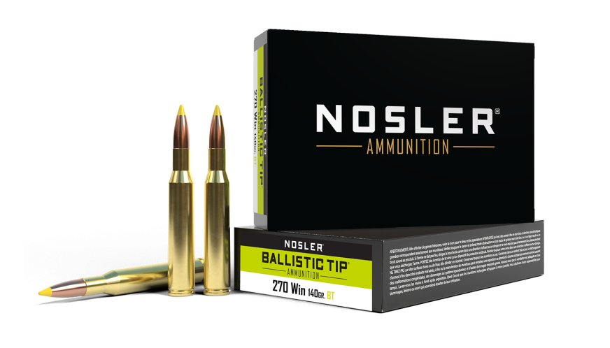 NOSLER 270WIN 140GR BALLISTIC TIP