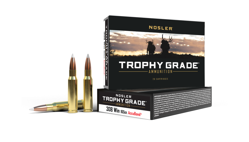NOSLER 308WIN 165GR ACCUBOND TROPHY GRADE