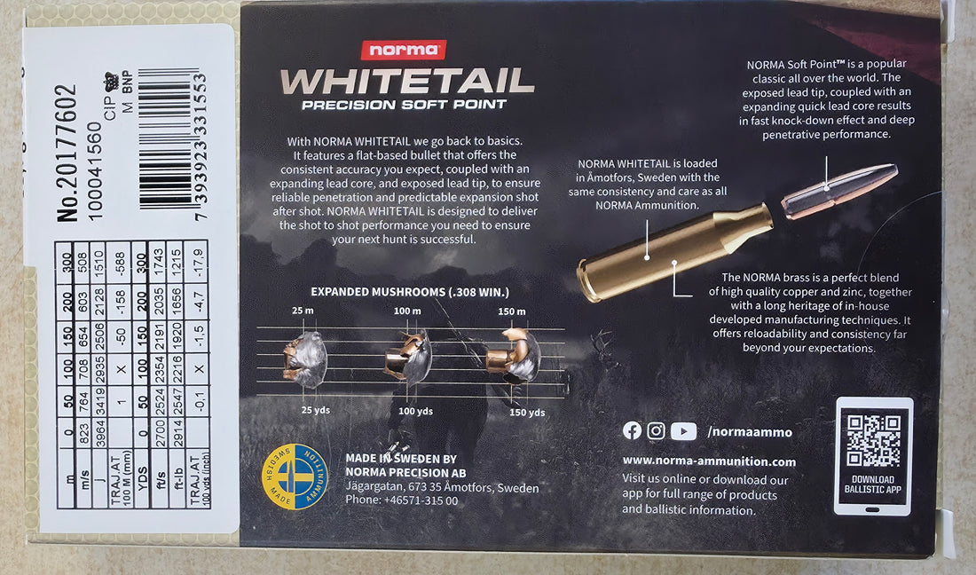 NORMA 30.06 WHITETAIL 180GR