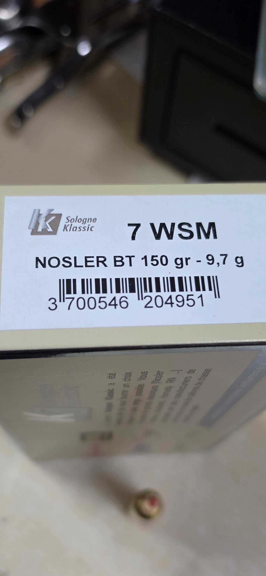 Sologne 7mm wsm nosler bt 150gr