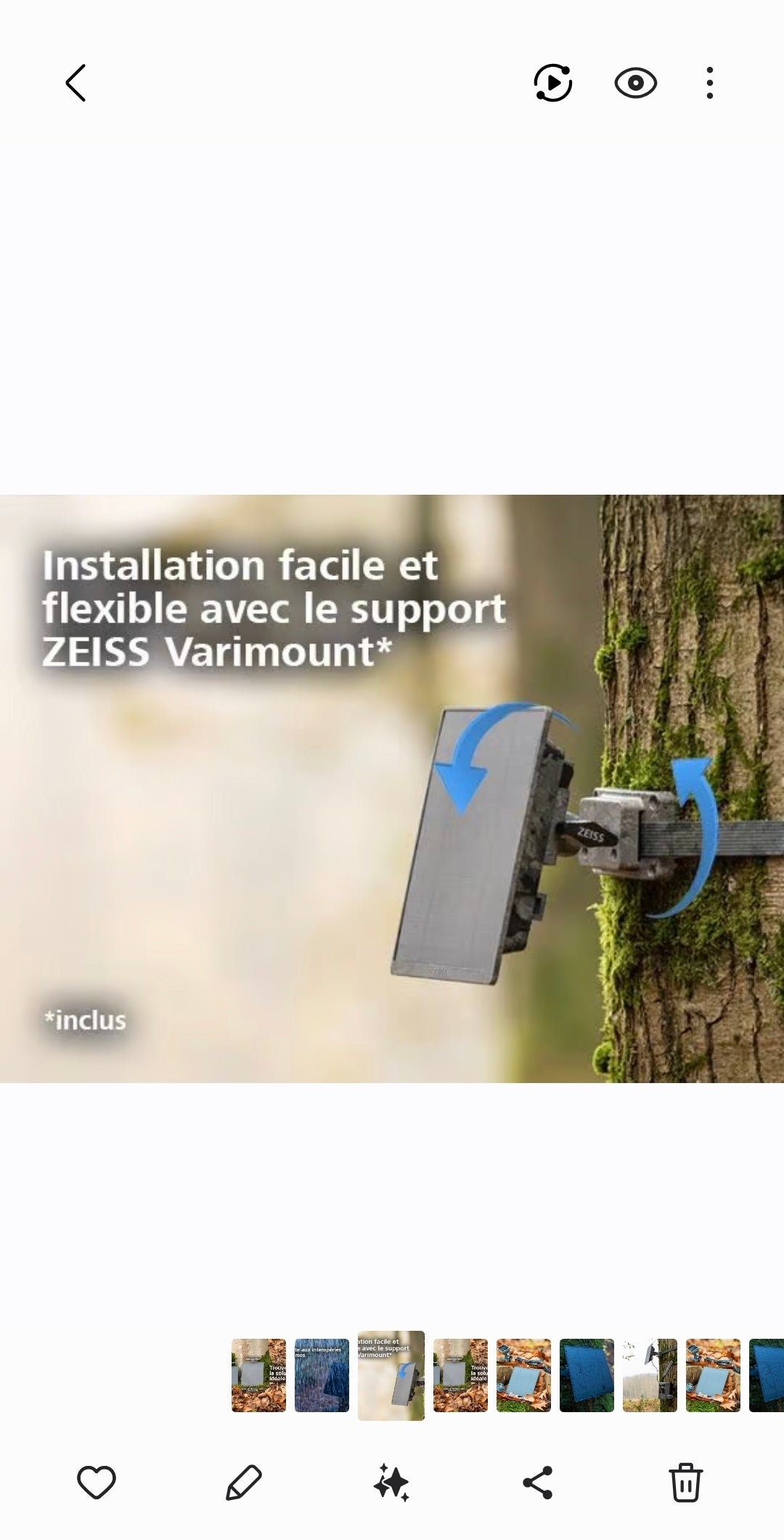 Zeiss mini panneau solaire secacam