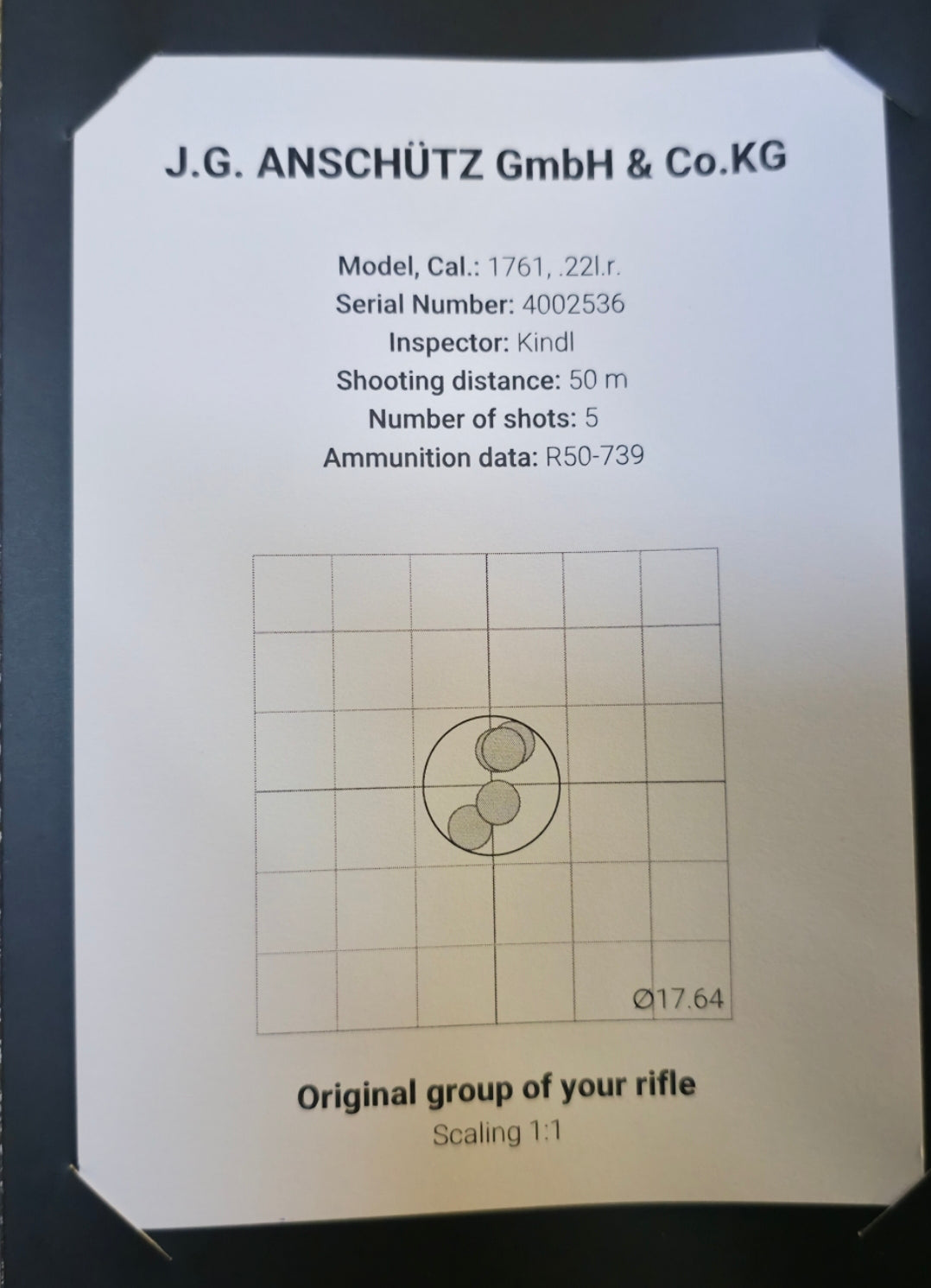 Anschutz 1761 monte carlo II 22LR 18" filetée