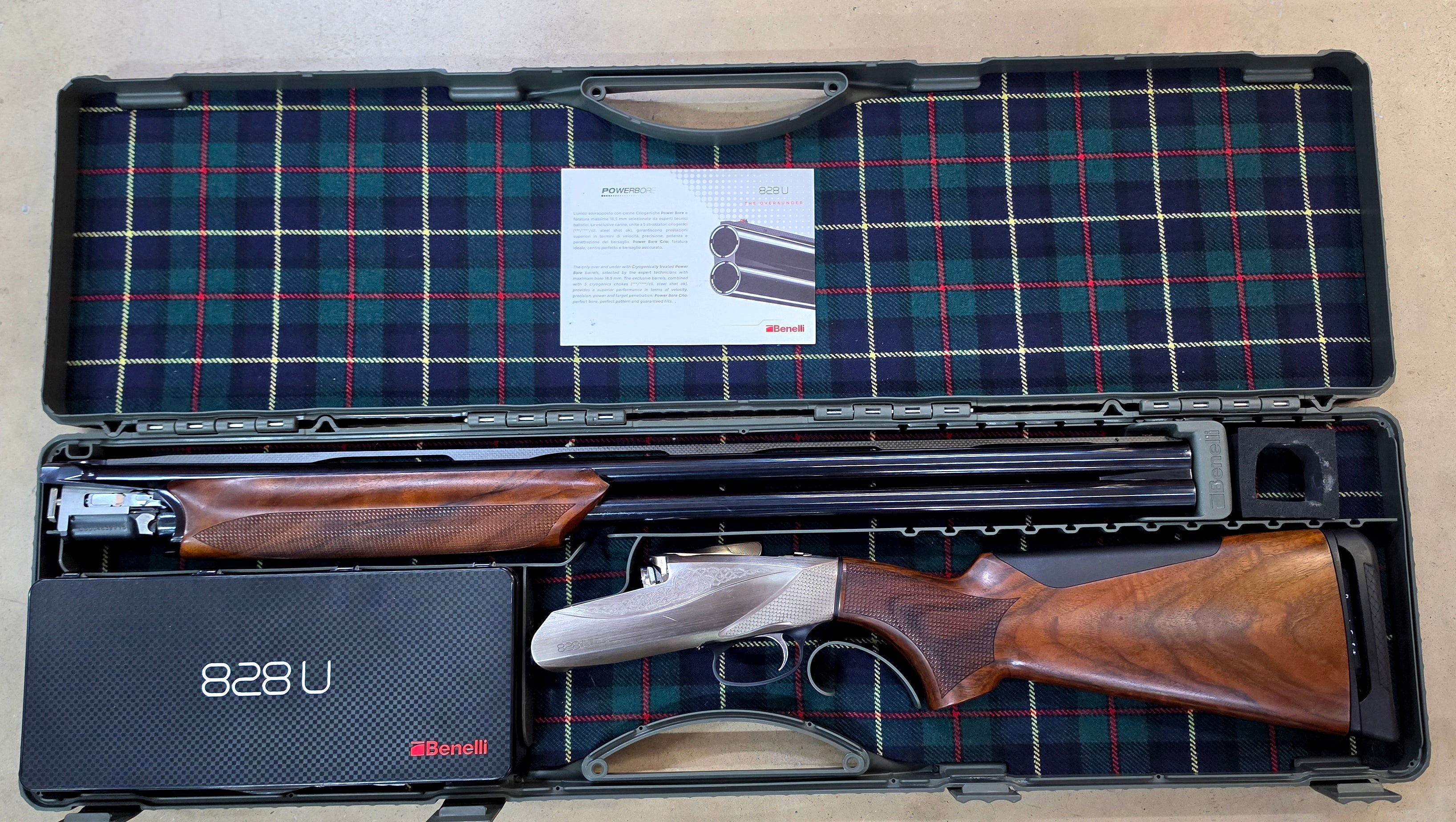 Benelli 828U silver cal 12/76 can 71cm OCCASION